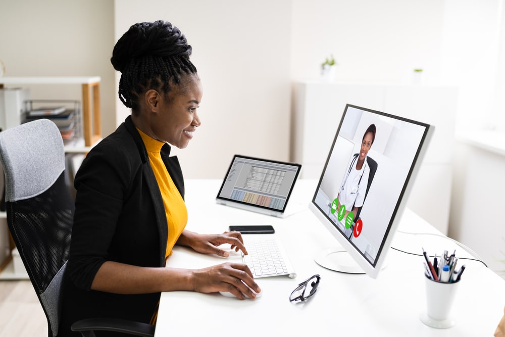 Telemedicine is accessible from anywhere Telemedicine from the office - in Nigeria.